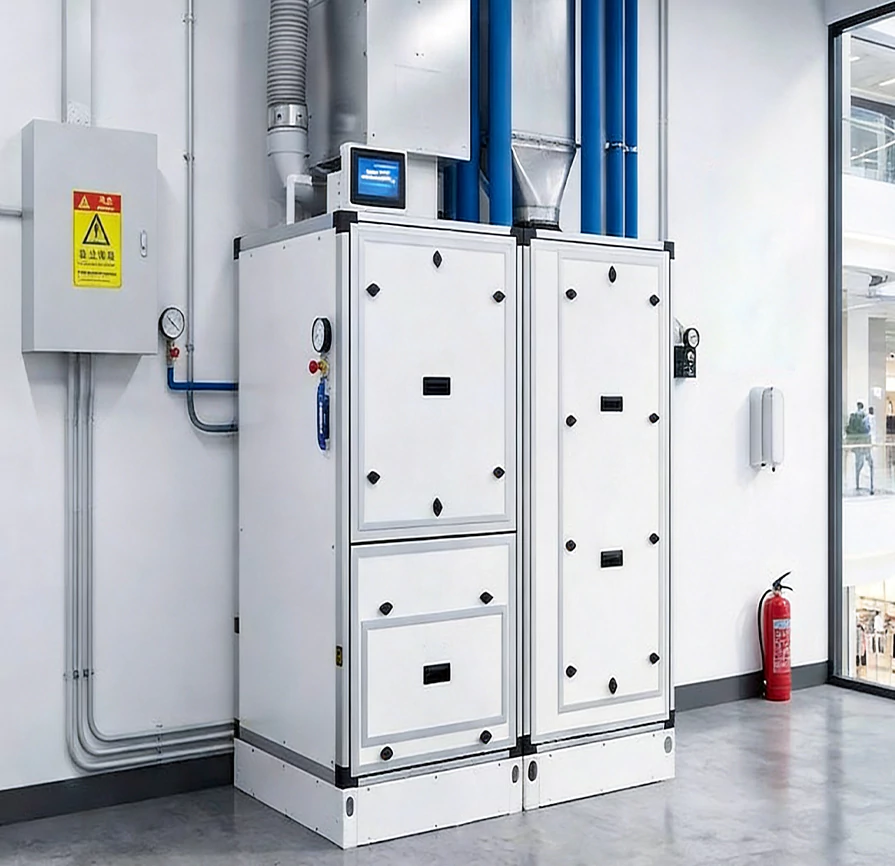 Air handling unit with centrifugal fans